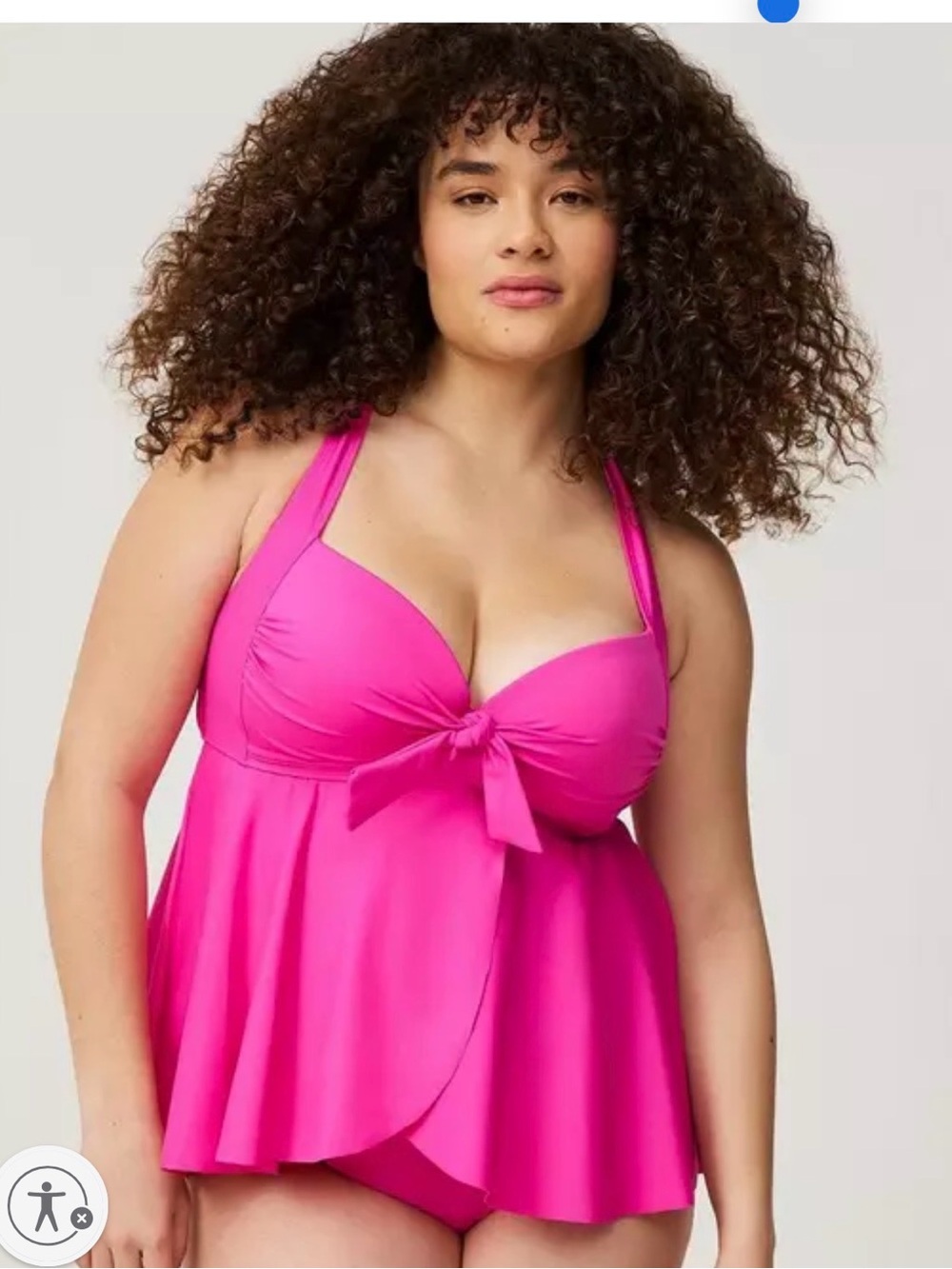 Torrid Wireless Babydoll Tie-Front Tankini size 3X